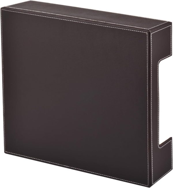 Leather Letter Tray, Office Supplies Desk Organizer for Mail Paper Files Magazines Jewelry Cosmetics,Luxury Letter Holder&Multipurpos Stackable Office Desktop Storage Box,Coffee - Image 4