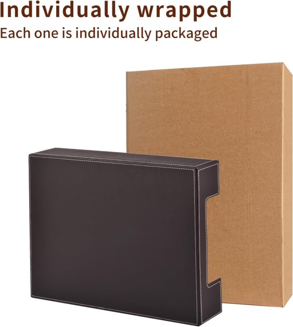 Leather Letter Tray, Office Supplies Desk Organizer for Mail Paper Files Magazines Jewelry Cosmetics,Luxury Letter Holder&Multipurpos Stackable Office Desktop Storage Box,Coffee - Image 10