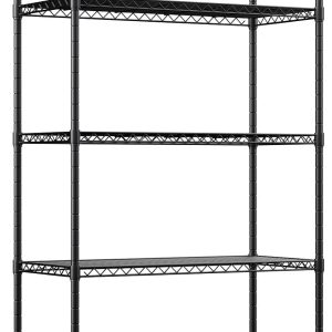 Simple Deluxe 5-Tier Heavy Duty Storage Shelving Unit, 1250 Lbs Loading Capacity, 29.92" W x 13.98" D x 61.02" H, Black